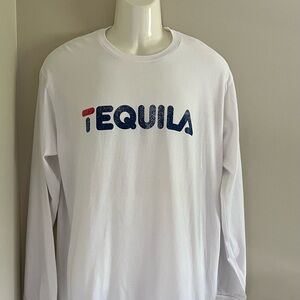 Body Rags Tequila White Long Sleeve Polo Shirt Size: XL MSRP: $60